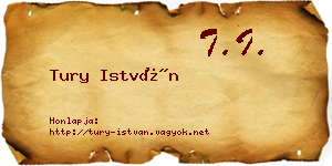 Tury István névjegykártya