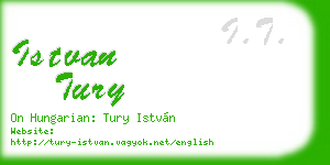 istvan tury business card